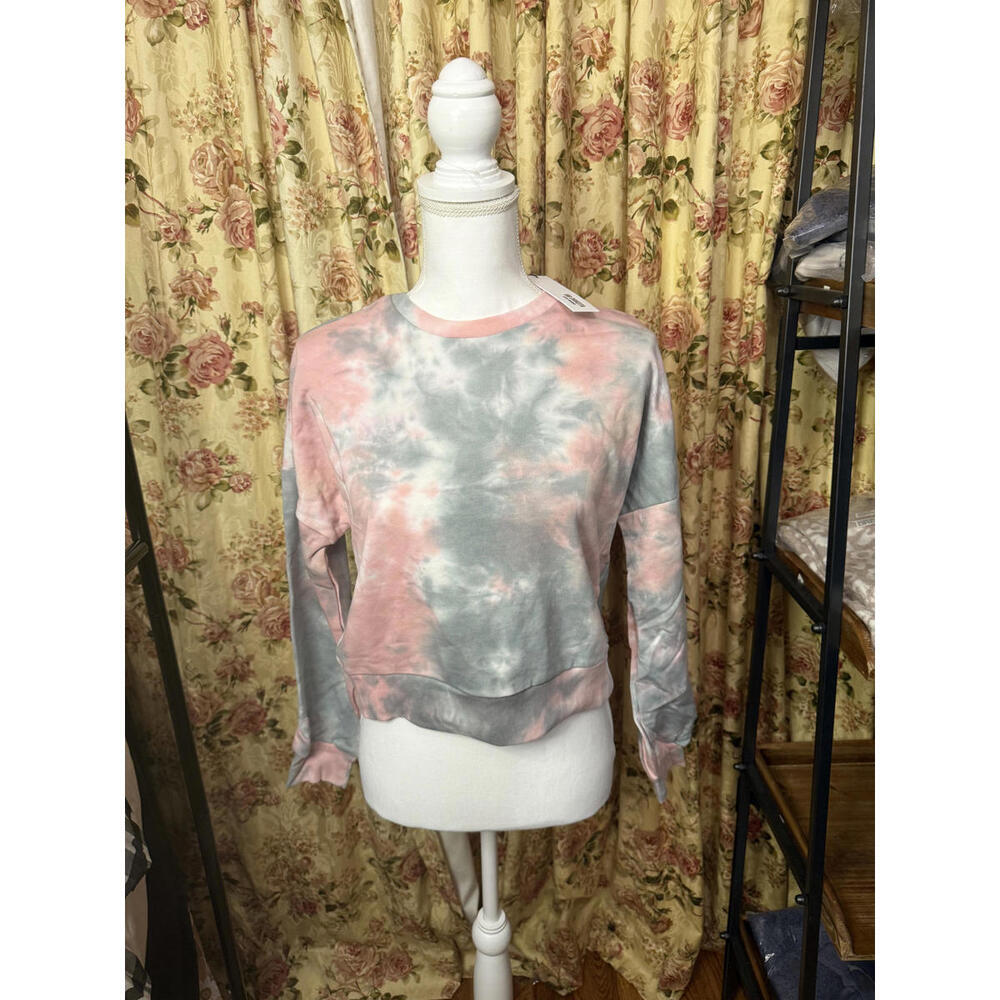 NWT! BB Dakota Tie-Dye Sweatshirt in Pink and Green Size XS